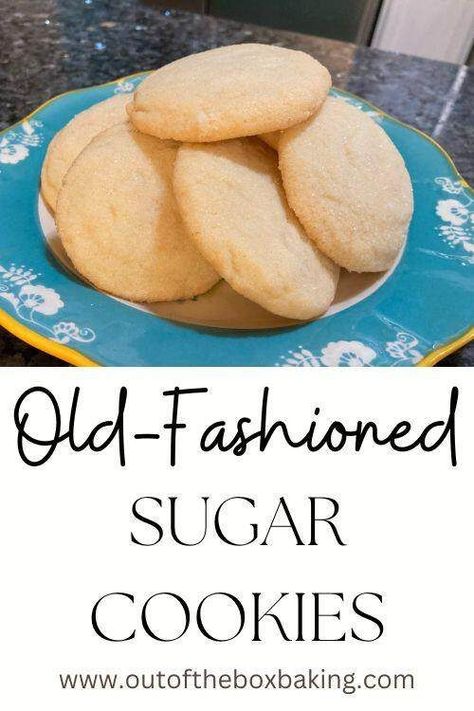 Crisp Sugar Cookie Recipe, Vintage Sugar Cookie Recipe, Crisco Sugar Cookies, Old Fashioned Sugar Cookies, Drop Sugar Cookies, Sugar Dough, Sugar Cookie Recipe Easy, Best Sugar Cookie Recipe, Simple Sugar