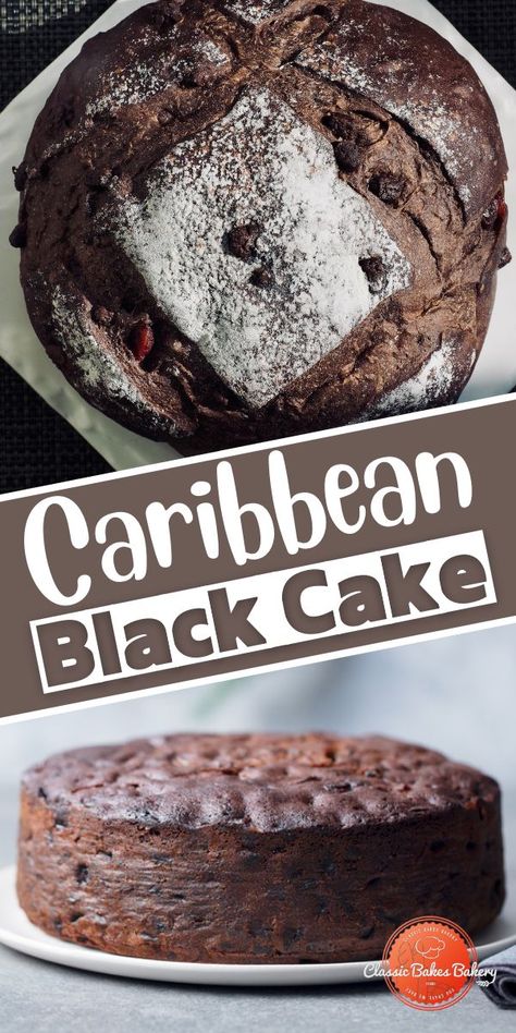 Caribbean Fruit Cake Recipe, Trinidad Black Cake, Caribbean Black Cake, Black Cake Recipe, Trinidad Food, Caribbean Dishes, Caribbean Foods, Jamaica Food, Trinidad Recipes