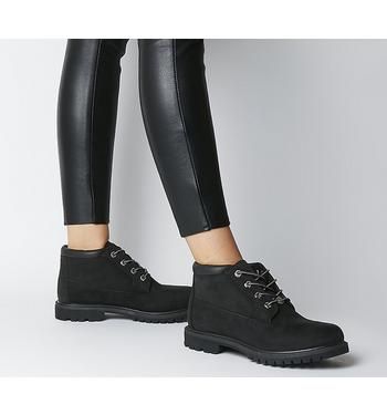 Office Accurate Lace Up Cleated Sole Boots Black Leather - Ankle Boots Bean Boots Outfit, Chukka Boots Outfit, Grey Boots Outfit, Calf Boots Outfit, Timberland Nellie Chukka, Urban Outfitters Boots, Jeans Boots Outfit, Timberland Nellie, Black Chukka Boots