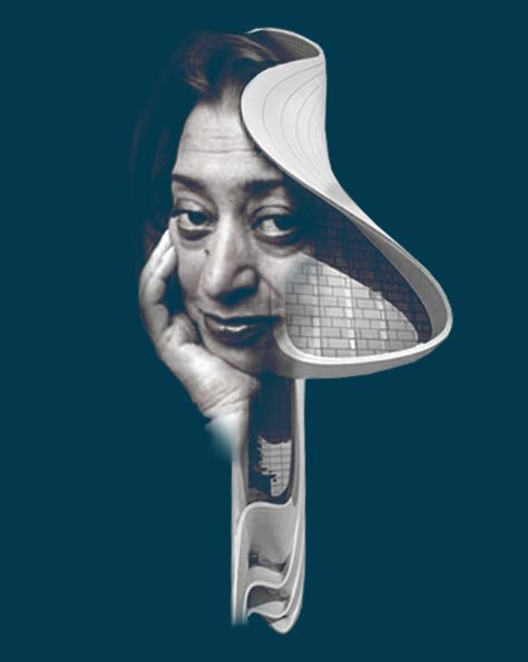 Zaha Hadid Poster, Zaha Hadid Architecture Sketches, Zaha Hadid Portrait, Zaha Hadid Sketch, Wiggle Chair, Zaha Hadid Projects, Zaha Hadid Buildings, Face Art Drawing, Zaha Hadid Architecture