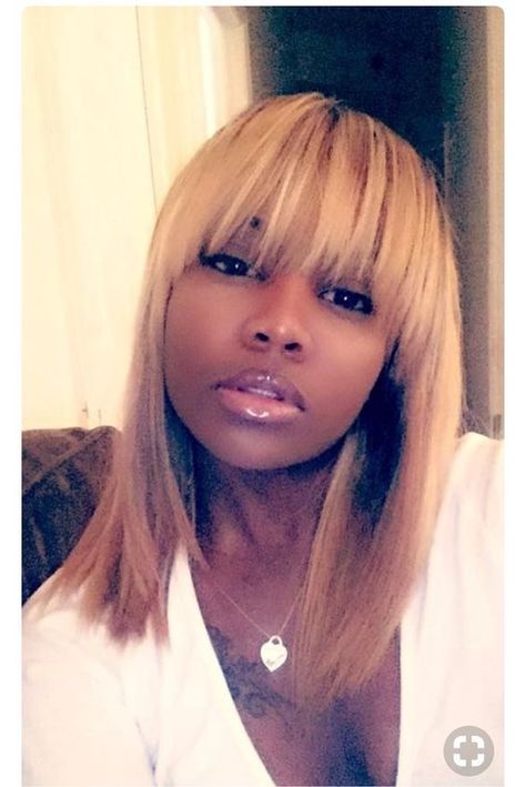 PortraitsByTracylynne.com Quickweave With Bangs, Sew In With Bangs, Blonde Pony, Long Bob Blonde, Blonde Wig With Bangs, Bob Hairstyles For Black Women, Blonde Bangs, Easy Hairstyles For Medium Hair, Ombré Hair