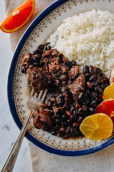 Feijoada, by thewoksoflife.com Brazilian Feijoada, Feijoada Recipe, Brazil Food, Brazilian Dishes, Woks Of Life, The Woks Of Life, Sauteed Greens, Rice Beans, National Dish