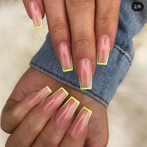 Makeup and Nails of Insta 😍 on Instagram: “Follow 💋 @makeup.nails.gram  Follow 💄 @makeup.nails.gram  __ . . . #nailstylist #nails4yummies #nailspa #nailsswag #nailspiration…” Neon Acrylic Nails, Unghie Sfumate, French Pedicure, Gel Pedicure, Tapered Square Nails, Edge Nails, Coffin Shape Nails, Ballerina Nails, Summer Acrylic Nails