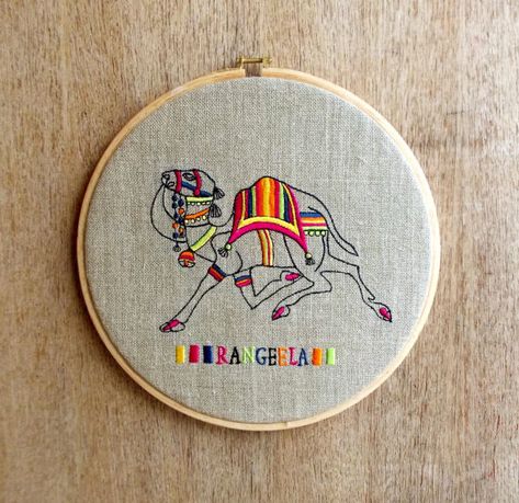 Camel Embroidery, Hoop Art Wall, Indian Wall Art, Embroidery Hoop Wall, Embroidery Hoop Wall Art, Jewelry Wall, Wooden Embroidery Hoops, Elegant Wall Art, Hand Work Embroidery