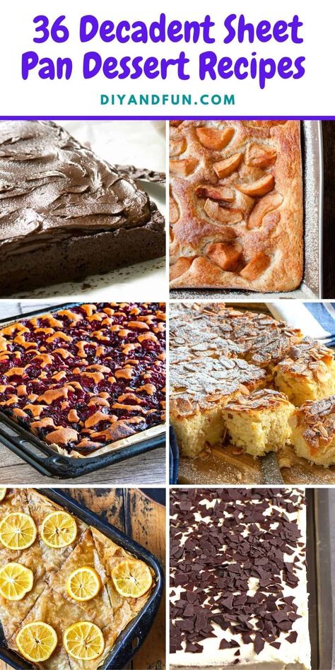 36 Decadent Sheet Pan Dessert Recipes to Feed A Crowd. Include healthier fruit desserts, sugar free desserts, and more! Sheet Pan Dessert Recipes, Sheet Pan Dessert, Recipes To Feed A Crowd, Peanut Butter Cheesecake Bars, Trending Desserts, Easy Bar Recipes, Healthy Fruit Desserts, Sheet Cake Recipes, Feed A Crowd