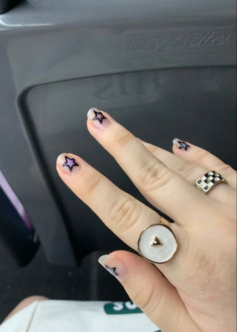 Star Outline Nails, Outline Nails, Nails Star, Star Outline, Star Nail, Star Nails, Nail Inspo, Nail Designs, Nail Art