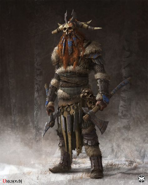 Berserker, Max Hugo on ArtStation at https://www.artstation.com/artwork/o1kg4 Uthgardt Barbarian, Nordic Barbarian, Viking Berserker, Viking Character, Symbole Viking, Viking Metal, Viking Art, Fantasy Armor, Fantasy Warrior