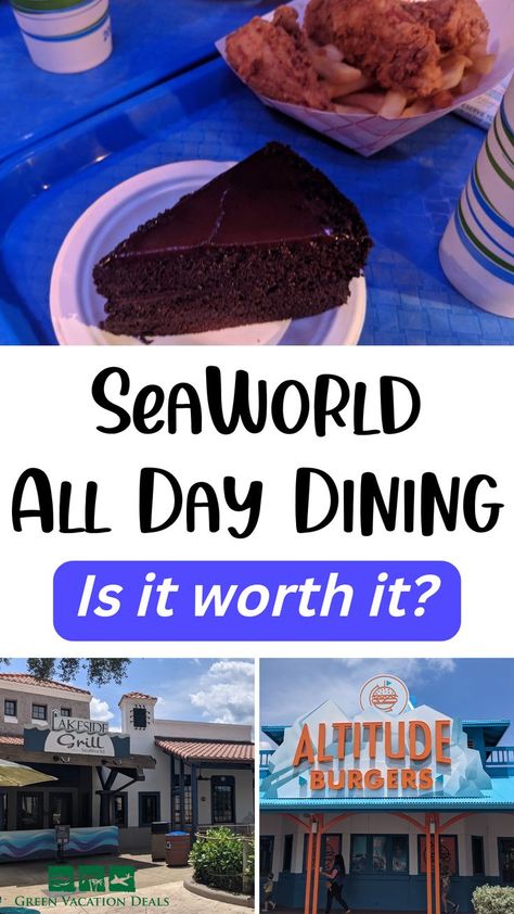 SeaWorld All Day Dining - is it worth it? Seaworld Outfit Ideas, Seaworld Outfit, Food Cost, Fire Grill, Seaworld Orlando, Orlando Parks, Orlando Theme Parks, Orlando Vacation, Senior Trip