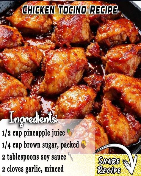 Recipe Rendezvous Frying Pan Chicken, Tocino Recipe, Chicken Tocino, Fried Chicken Dinner, Pan Fried Chicken, Mince Recipes, Pan Chicken, Fried Chicken Recipes, Delicious Chicken