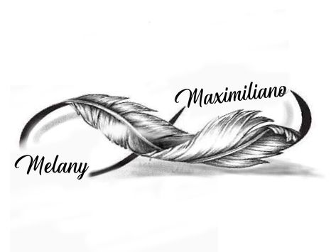 Infinity Tattoo With Feather, Memorial Tattoo Ideas, Kyle Gray, Tiny Wrist Tattoos, Feather Drawing, Remembrance Tattoos, Chest Tattoos For Women, Infinity Tattoos, Memorial Tattoo