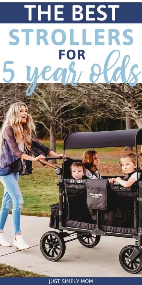 Just Simply Mom shares our top picks for the best strollers for 5 year olds, including umbrella strollers, wagon strollers, and more! Best Wagons, Old Wagons, Umbrella Stroller, School Age, Second Baby, 2nd Baby, Travel With Kids, Wagons, Baby Accessories