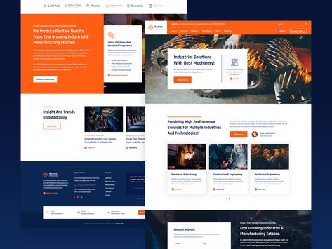 Industrial Website, Church Website Design, Orange Web, Layout Site, Blue Website, Real Estate Website Design, Computer Lessons, Colorful Website, News Web Design