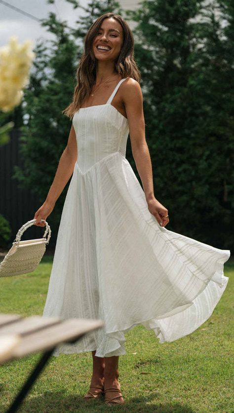 White sundress outfit