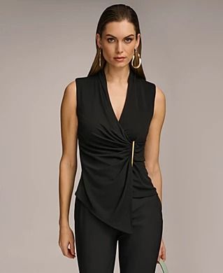 Business Attire for Women - Work Clothes Apparel - Macy's Women’s Work Blouses, Summer Work Tops, Black Blouse Outfit, Business Attire For Women, Womens Business Attire, Women's Work Clothes, Short Sleeve Blouses, Outfit Tips, Night Out Tops