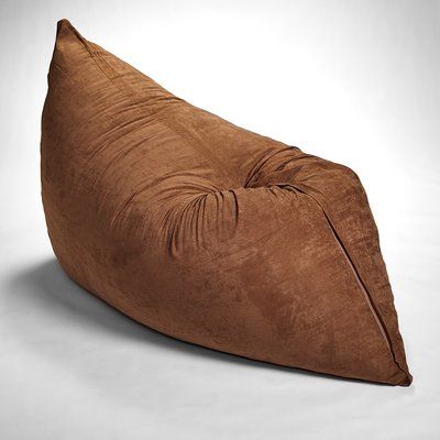 Latitude Run Bean Bag Lounger Size: 10" H x 58" W x 78" D, Upholstery Color: Khaki Bean Bag Pattern, Bean Bag Lounge, Big Bean Bags, Large Bean Bag Chairs, Lounge Pillow, Large Floor Cushions, Bean Bag Lounger, Large Bean Bags, Adult Bean Bag Chair