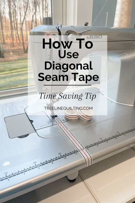 Want to up your sewing game? 🧵 Learn how to use diagonal seam tape like a pro! This sewing tip will make quilting and machine seam guides a breeze 😄. Don't miss out! Read the blog to learn how this tool can save you time! 🎉 Best Quilting Sewing Machine, Quilting Hacks, Diagonal Quilt, Quilt Tips, Sewing Machine Table, Sewing Machine Quilting, Beginner Quilt, Seam Guide, Paper Cut Design