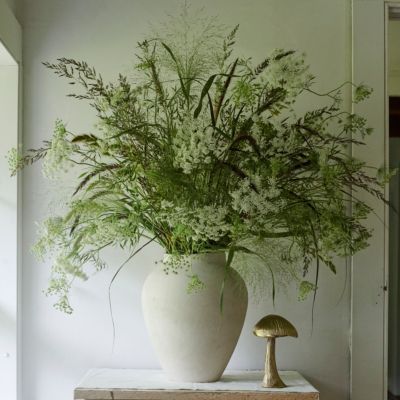 Vases + Objects: Vases and Objects - Terrain Green Floral Arrangements Centerpieces, Large Branch Arrangements, Winter Wedding Welcome Table, Big Flower Arrangements Wedding, Greenery In Vases, Tall Floral Arrangements For Home, Greenery In Vase, Large Vase With Flowers, Whimsical Floral Arrangements