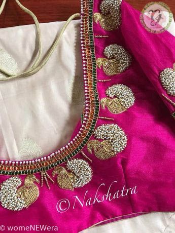 Guttapusala  Jeweled Blouse Design Blouse Maggam Work, Maggam Work Blouse, Wedding Saree Blouse, New Saree Blouse Designs, Wedding Saree Blouse Designs, Cutwork Blouse Designs, Sari Blouse Designs, New Blouse Designs, Wedding Blouse Designs