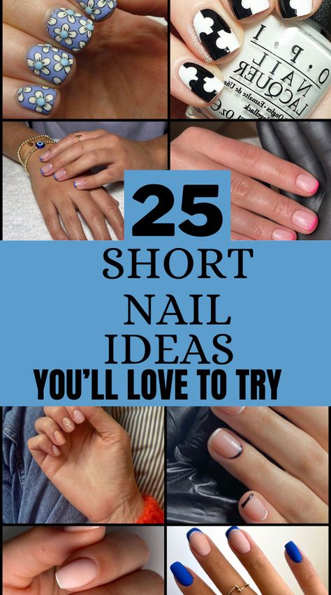 If you love short nails then these nails are for you. These short nail ideas are the best and will suit any outfit you want to pair them with. These short nail ideas are beautiful so you can’t help but love them all. Spring Gel Nails Ideas, Really Short Nails, Cute Easy Nail Designs, Short Natural Nails, Short Nail Ideas, Short Nail Manicure, Natural Nail Designs, Cute Short Nails, Fingernail Designs