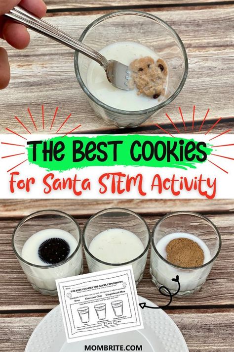 Holiday Stem Activities Preschool, Winter Stem Activities For Elementary Kids, Best Cookies For Santa, Christmas Steam Activities For Preschool, Christmas Stem For Kindergarten, Santa Stem Activities, Christmas School Activities For Kids, Easy Christmas Science Experiments For Kids, Holiday Stem Activities Elementary