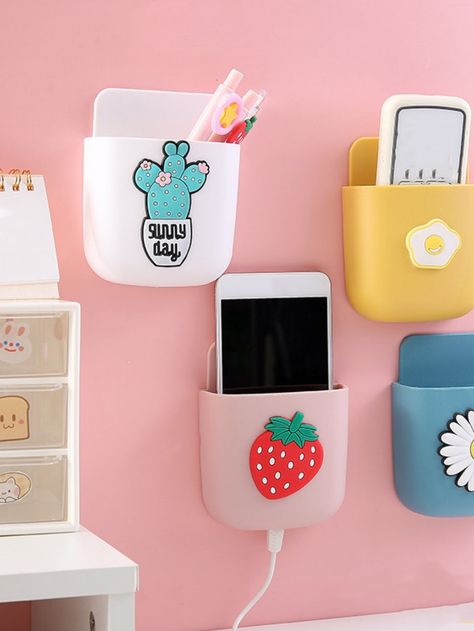 1pc Cartoon Design Multifunction Random Pen Holder Cute Office Supplies Desk Accessories, Kawaii Desk Accessories, Kawaii Desk Ideas, Cute Accessories Kawaii, Sanrio Storage, Pink Desk Accessories, Cute Pen Holder, Girly Desk, Desk Stuff