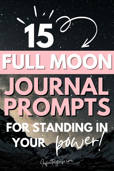 These full moon journal prompts are perfect for manifesting your desires with confidence. Use the full moon phase to stand in your power and create the life you desire. Journaling during the power of the full moon could be the 1st step to your success! Blue Moon Journal Prompts, Full Moon Journal Prompts, Moon Journal Prompts, Pisces Journal, Moon Journaling, Full Moon Phase, Full Moon In Pisces, Full Moon Phases, Thunder Moon