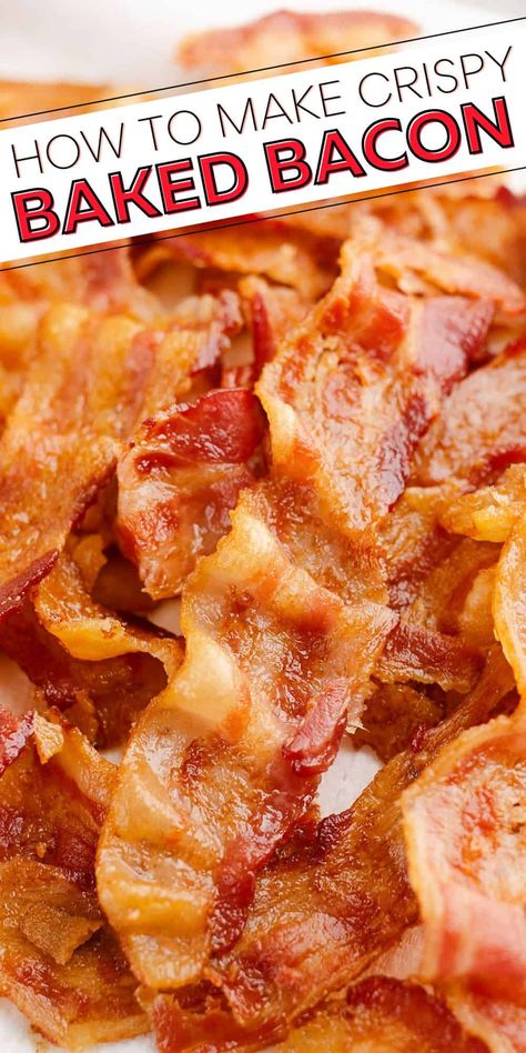 Oven Bacon Perfect, Bake Bacon In Oven, Baked Bacon In The Oven, Crispy Oven Bacon, Cooking Bacon In The Oven, Crispy Bacon In Oven, How To Bake Bacon, Brunch Scones, Bacon In Oven