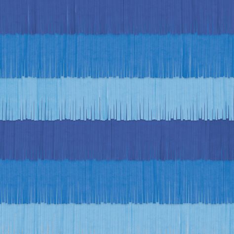 "Buy the Blue Fringe Backdrop by Celebrate It™ at Michaels. This fringe backdrop is perfect for your upcoming party or event. This fringe backdrop is perfect for your upcoming party or event. Use it for festive photos, party décor and more! Details: Blue 72\" x 11.5\" (182.8cm x 29.21cm) each 6 pieces makes 1 backdrop Adhesive on the back Paper | Blue Fringe Backdrop by Celebrate It™ | Michaels®" Fabric Backdrop Ideas, Blue Fringe Backdrop, Blue Garland, Fringe Backdrops, Paper Blue, Blue Backdrops, Fabric Backdrop, Michael Store, Backdrop Decorations