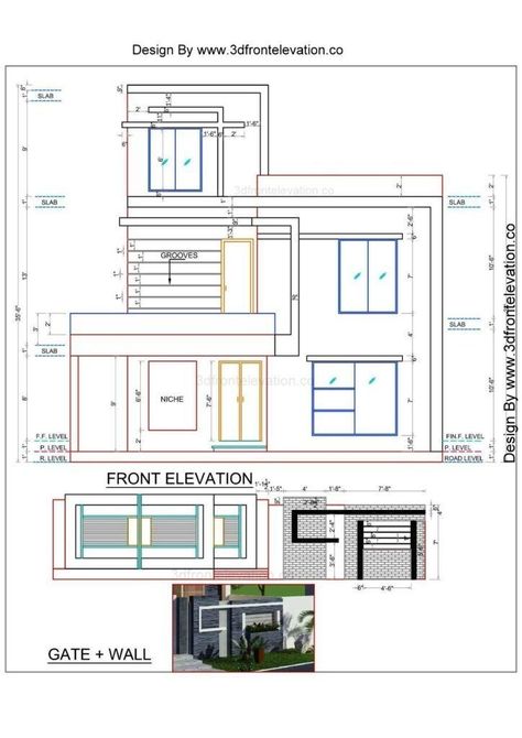 10 Marla House Plan, House Plan Design, 20x40 House Plans, 3 Storey House Design, Narrow House Designs, House Outer Design, Affordable House Plans, Small House Elevation, Its Done