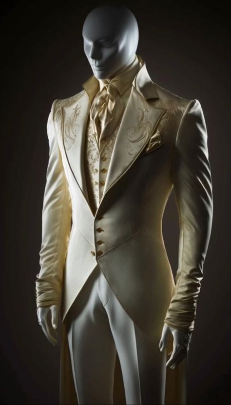 ACOTAR Day Court inspired suit Acotar Day Court, Male Suits, Cyberpunk Clothes, Yule Ball, Dress Suits For Men, Fashion Design Collection, Groom Outfit, Suit Style, Tuxedos