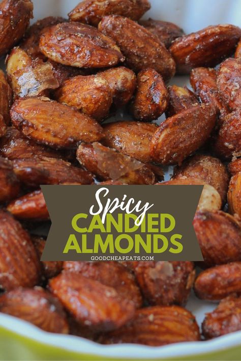 Spiced Almonds Recipe Savory, Sweet And Spicy Almonds Recipe, Spiced Roasted Almonds, Sweet And Spicy Roasted Almonds, Sweet And Salty Nuts Recipe, Sweet And Spicy Nuts Pioneer Woman, Seasoned Almonds Recipes, Spicy Nuts And Bolts Recipe, Spicy Almonds Recipe