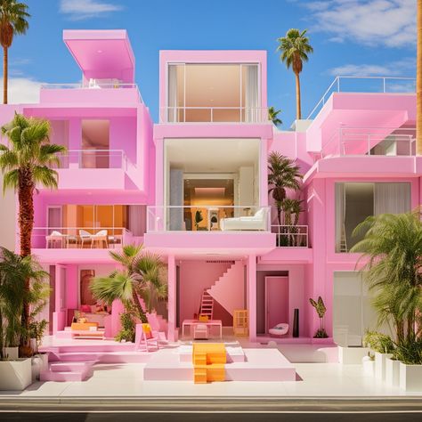 Barbie Dream House Makeover, Barbie Home, Gingerbread House Ideas, Gingerbread Trim, Big Balcony, Barbie Dreamhouse, Different Shades Of Pink, Small Hotel, Legally Blonde