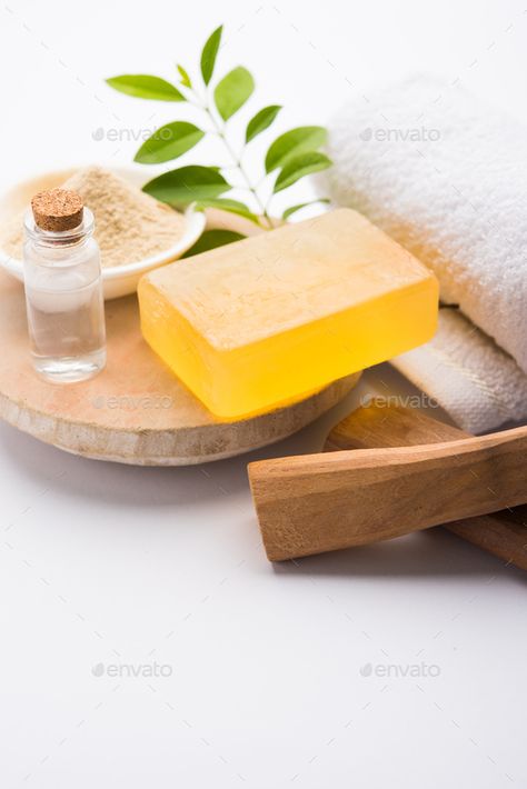 Sandalwood Soap Or Chandan Sabun by stockimagefactory. Ayurvedic Sandalwood Soap / Chandan Sabun. Placed with Oil, Ubtan, Sticks and Towel, selective focus #Sponsored #Sabun, #stockimagefactory, #Ayurvedic, #Sandalwood Sandalwood Soap, Design Tutorials, Dish Soap, Soap