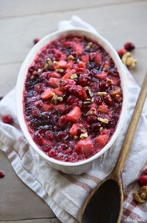 The best cranberry sauce with apples and walnuts added- so delicious November Flavors, Apple Cranberry Sauce, Cranberry Apple Sauce, Cranberry Walnut Salad, Ella Claire, Cranberry Sauce Thanksgiving, Best Cranberry Sauce, Walnut Sauce, Apple Walnut