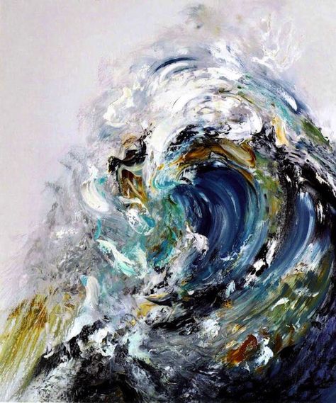 Maggi Hambling bring forth the energy and power of waves through her beautiful oil paintings. The sea has become an obsession for Hambling who starts each Maggi Hambling, Art Amour, Art Et Illustration, Wow Art, Pics Art, Abstract Paintings, Art Abstrait, 그림 그리기, Painting Inspiration