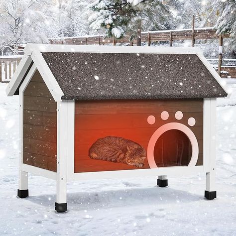 Amazon.com : DWVO Outdoor Cat House Insulated, with All-Round Foam, Large Outside Feral Cat Shelter Weatherproof, Winter Cat House for Multiple Cats Brown : Pet Supplies Winter Cat House, Wood Cat House, Cat Shelters For Winter, Internal Partition, Insulated Cat House, Cats Brown, Outdoor Cat Shelter, Feral Cat Shelter, Multiple Cats