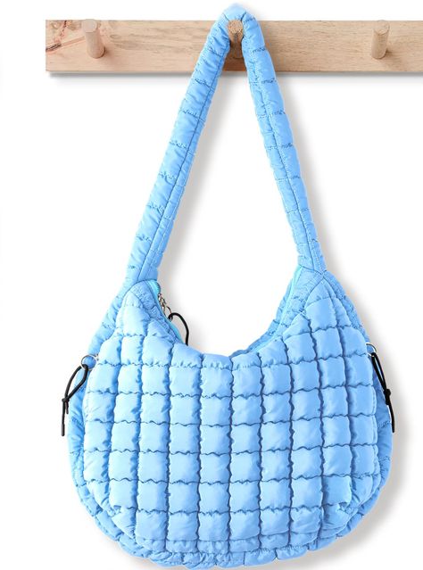 PRICES MAY VARY. 【Large Puffer Tote Bag】Measuring 19*15*8.5in, this puffer tote bag is spacious enough to hold all your daily essentials without looking bulky. and the quilted crossbody bags for women are roomy enough to fit your IP*ad, cellphone, laptop, books, makeup, sunglasses, umbrella, and more. With this puff bag‘s trendy puffer bubble design and unique high-capacity style, you're sure to turn heads and receive compliments when you carry this adorable quilted tote bag 【Multiple Zippered P Puff Bag, Puffer Tote Bag, Bubble Design, Quilted Purses, Quilted Crossbody Bag, Quilted Totes, Jeans Bag, Simple Bags, Carry All Bag