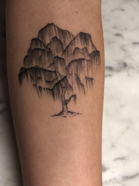 Weeping Willow Tattoo, Willow Tree Tattoos, Beginner Tattoos, Durham North Carolina, Weeping Willow, Dream Tattoos, Tattoos Gallery, Unique Tattoo, Nature Tattoos