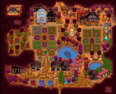 Stardew Farms, Forest Farm, Stardew Valley Layout, Stardew Valley Tips, Stardew Valley Farms, Farm Plans, Farm Layout, Instagram Username Ideas, Forest Hill