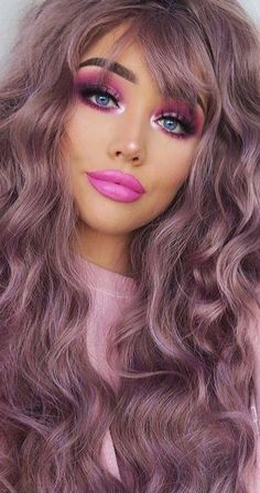 Barbie Makeup Ideas, Glamour Eye Makeup, Barbie Inspired Makeup, 80s Eye Makeup, Rosa Make-up, Makeup Looks Ideas, Mekap Mata, 80s Makeup, Attractive Eyes