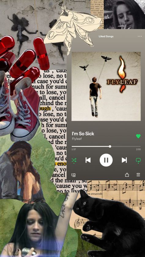 #aesthetic #flyleaf #moodboard #music #aughf Im So Sick Flyleaf, Fly Leaf Band, Flyleaf Wallpaper, Flyleaf Aesthetic, Flyleaf Lyrics, Fly Leaf, Shuffles Aesthetic, 2024 Inspiration, Music Journal