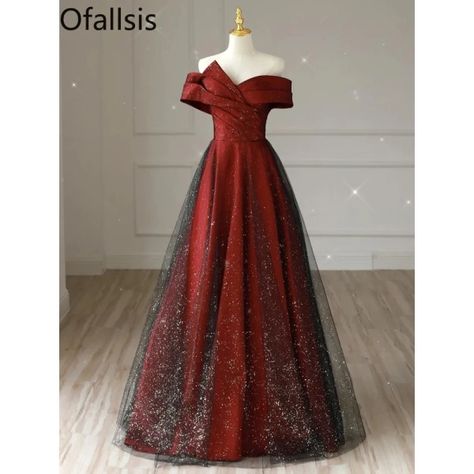 Dark Red Dress Long Elegant, Red Dress Long Elegant, Dark Red Dress Long, Dress Long Elegant, Dark Red Dress, Satin Long Prom Dress, Satin Party Dress, Party Dress Formal, Robes D'occasion