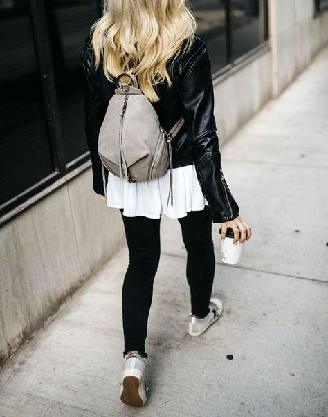 Rebecca Minkoff backpack, Allyson in Wonderland Backpack Purse Outfit, Rebecca Minkoff Julian Backpack, Rebecca Minkoff Backpack, Backpack For Travel, Purse Outfit, Fashion Girly, Backpack Outfit, Fancy Bags, Inside Outside