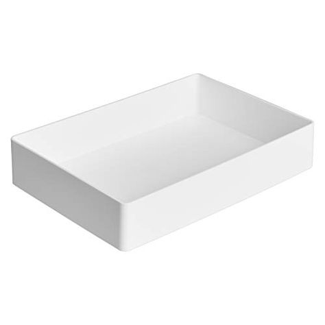 AmazonBasics Plastic Organizer - Accessory Tray, White: Amazon.co.uk: Office Products Wall File Holder, Art Learning, Montessori Art, Office Stationary, Letter Tray, Towel Organization, Desk Tray, Office Supply Organization, White Office