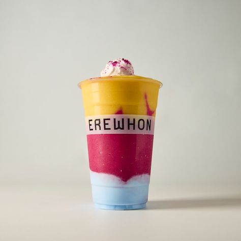 I Tried Winnie Harlow's Erewhon Smoothie & It's So Insta-Worthy Erewhon Smoothie Recipes, Erewhon Recipes, Glow Smoothie, Erewhon Smoothie, Sunrise House, Smoothie Aesthetic, Juice Store, College Food, Dragon Fruit Smoothie