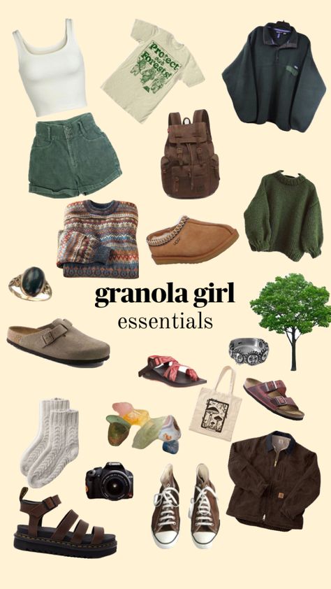 granola girl essentials Granola Girl Style, Granola Girl Outfits, Granola Outfits, Granola Style, Outfits Men Summer, Outfits Aesthetic Summer, Girl Essentials, Aesthetic Summer Outfits, Summer Outfits Black Woman