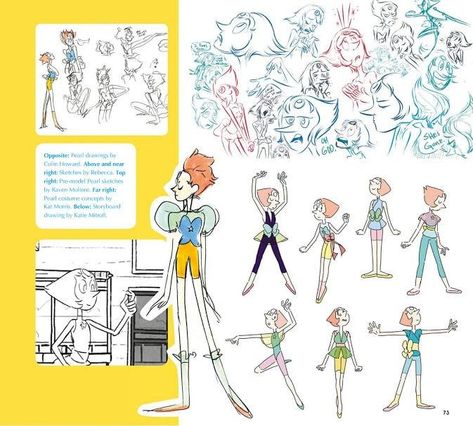 Steven Universe Art Book, Steven Universe Pilot, Pearl Outfits, Graphic Memoir, Artstyle Study, Universe Drawing, Rebecca Sugar, Storyboard Drawing, Steven Universe Drawing