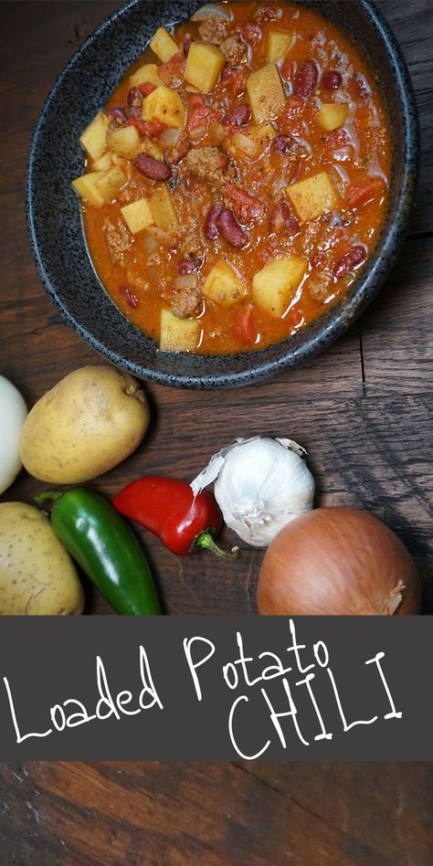 Chilli And Potatoes, Chili With Potatoes Crock Pot, Chilli With Potatoes, Chili And Potatoes, Chili Recipe With Potatoes, Chili With Potatoes, Chili Potato Recipe, Chilli Recipe Crockpot, Greek Salmon Recipe