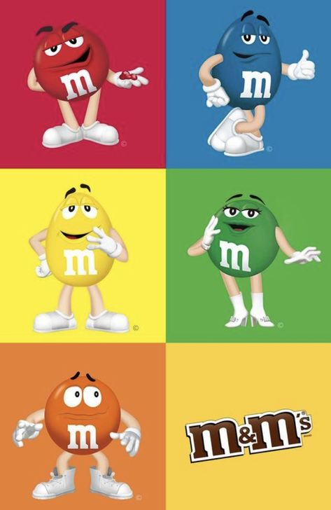 M & M’s M&ms Characters, M&m Cartoon, M And M Drawing, M M Characters, M&m Drawing, Wallpaper Chocolate, M&m's Chocolate, M&m Characters, M M Candy