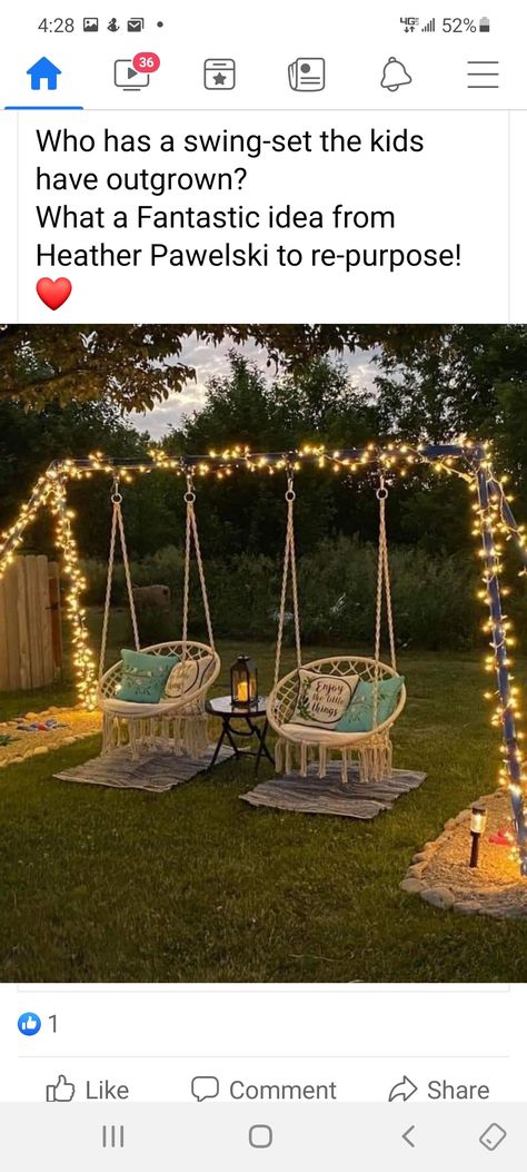 Macrame Swing, Backyard Swings, Boho Chair, Backyard Paradise, Enjoy The Little Things, Garden Trellis, Swing Set, Barn Style, Found On Amazon